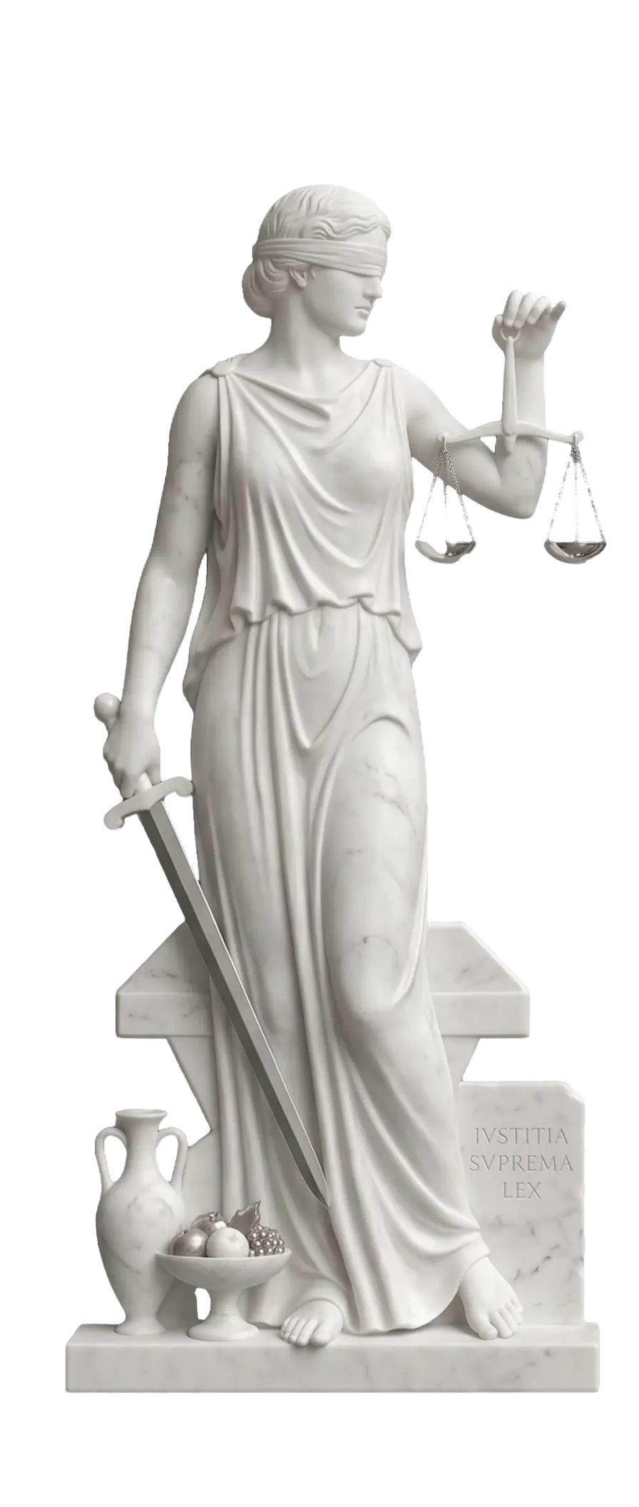 Justitia-Statue als Symbol für Rechtskonformität